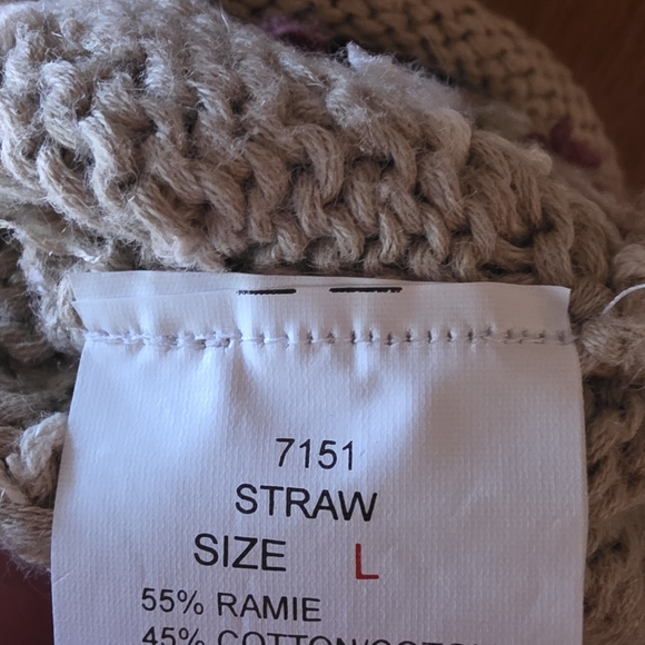 Orvis Vintage Hand Knit Vest Cardigan Multicolor Floral Sz Large - Picture 4 of 5